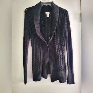 Black knit cardigan